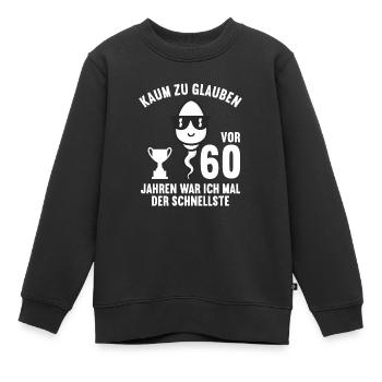 60 Jahre vor 60 Jahren schnellste 60. Geburtstag - Kinder Premium Organic Sweatshirt - Schwarz - Vorne - AI Model Kid Female (0cm)