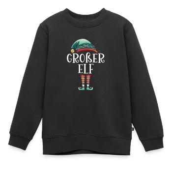 Weihnachten Partnerkostüm Großer Elf Elfe Elfen - Kinder Premium Organic Sweatshirt - Schwarz - Vorne - AI Model Kid Female (0cm)