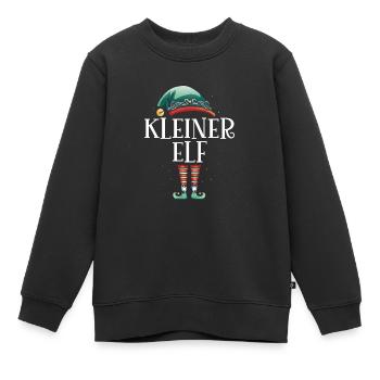 Weihnachten Partnerkostüm Kleiner Elf Elfe Elfen - Kinder Premium Organic Sweatshirt - Schwarz - Vorne - AI Model Kid Female (0cm)