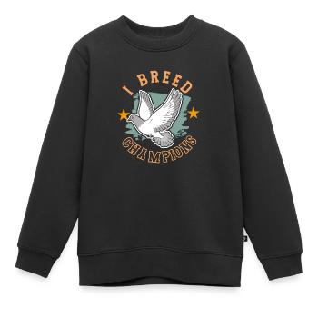 Pigeon Pigeon Racing Pigeon Racer Pigeon Keeper - Sweat Premium enfant bio - noir - Devant - AI Model Kid Female (0cm)