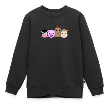 Animaux mignons - Sweat Premium enfant bio - noir - Devant - AI Model Kid Female (0cm)