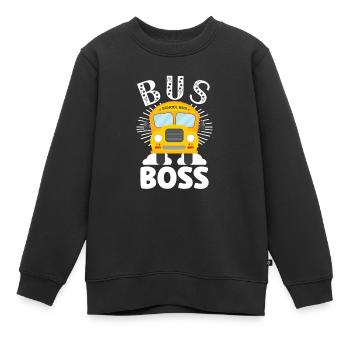 Schulbusfahrer Sei Nett Zum Schulbusfahrer - Kinder Premium Organic Sweatshirt - Schwarz - Vorne - AI Model Kid Female (0cm)