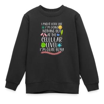 Microbiologiste Laboratoire de microbiologie Staphylocoque Biologie - Sweat Premium enfant bio - noir - Devant - AI Model Kid Female (0cm)