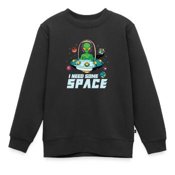 Alien Extraterrestrial Area 51 Ufo Space Geek - Kinder Premium Organic Sweatshirt - Schwarz - Vorne - AI Model Kid Female (0cm)