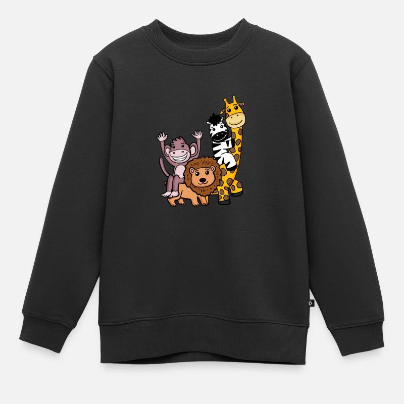 Animaux mignons - Sweat Premium enfant bio - noir