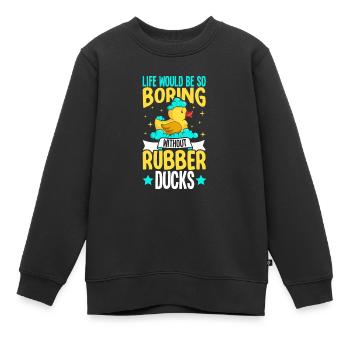 Canards en caoutchouc Canard Duck Lovers Salle de bain - Sweat Premium enfant bio - noir - Devant - AI Model Kid Female (0cm)