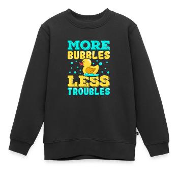 Gummiente Gummienten Entenliebhaber Badezimmer - Kinder Premium Organic Sweatshirt - Schwarz - Vorne - AI Model Kid Female (0cm)