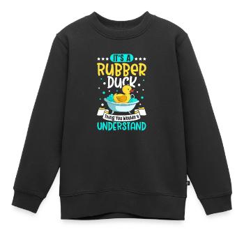 Canards en caoutchouc Canard Duck Lovers Salle de bain - Sweat Premium enfant bio - noir - Devant - AI Model Kid Female (0cm)