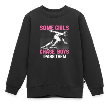 Traîneau à chiens de traîneau Courses de chiens de traîneau - Sweat Premium enfant bio - noir - Devant - AI Model Kid Female (0cm)