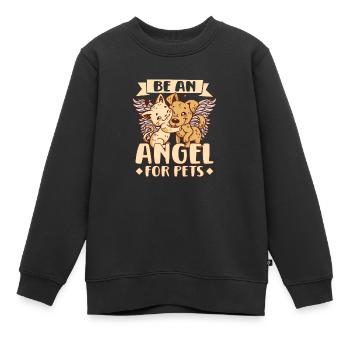 Animal RESCUE ANIMAL RIGHTS RESCUE Animal ADOPTION - Kinder Premium Organic Sweatshirt - Schwarz - Vorne - AI Model Kid Female (0cm)