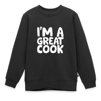 I'm A Great Cook - Kinder Premium Organic Sweatshirt - Schwarz - Vorne - AI Model Kid Female (0cm)