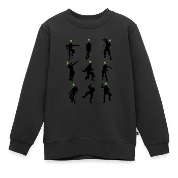 Tanz zum St.-Patrick-Tag - Kinder Premium Organic Sweatshirt - Schwarz - Vorne - AI Model Kid Female (0cm)