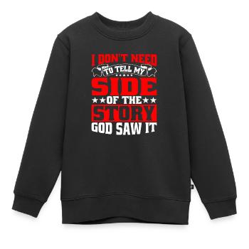 Je n’ai pas besoin de raconter ma version de l’histoire 5 - Sweat Premium enfant bio - noir - Devant - AI Model Kid Female (0cm)