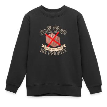 Commis des postes Postlady Postman Post Office - Sweat Premium enfant bio - noir - Devant - AI Model Kid Female (0cm)