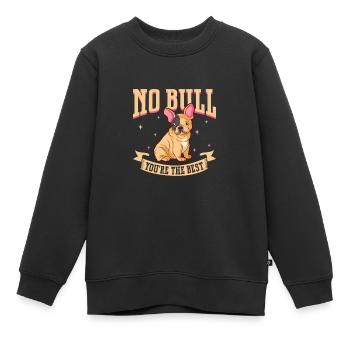 french bulldog english bulldog dog lover bulldog - Kinder Premium Organic Sweatshirt - Schwarz - Vorne - AI Model Kid Female (0cm)