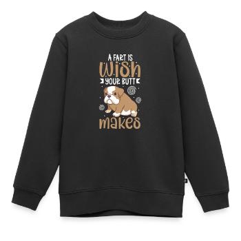 french bulldog english bulldog dog lover bulldog - Kinder Premium Organic Sweatshirt - Schwarz - Vorne - AI Model Kid Female (0cm)