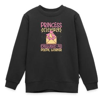 Commis des postes Postlady Postman Post Office - Sweat Premium enfant bio - noir - Devant - AI Model Kid Female (0cm)
