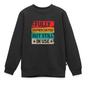 Entièrement amorti mais toujours en cours d’utilisation 10 - Sweat Premium enfant bio - noir - Devant - AI Model Kid Female (0cm)