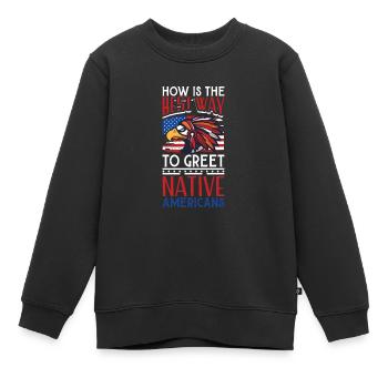 Aborigènes indiens Histoire des peuples autochtones - Sweat Premium enfant bio - noir - Devant - AI Model Kid Female (0cm)