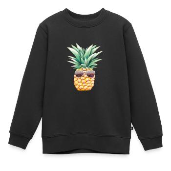 Pineapple Sunglasses Beach Hawaiian Holidays - Sweat Premium enfant bio - noir - Devant - AI Model Kid Female (0cm)