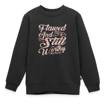 Flawed And Still Worthy 5 - Kinder Premium Organic Sweatshirt - Schwarz - Vorne - AI Model Kid Female (0cm)