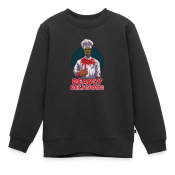 Drôle Zombie Cook Cuisine Horreur Cook Undead - Sweat Premium enfant bio - noir - Devant - AI Model Kid Female (0cm)