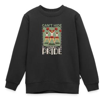 Cheerleading Cheer Zitat Fußballstadion Tanz - Kinder Premium Organic Sweatshirt - Schwarz - Vorne - AI Model Kid Female (0cm)