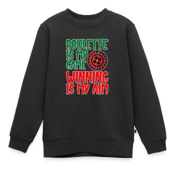 Roulette Is My Game Winning Is My Aim 2 - Kinder Premium Organic Sweatshirt - Schwarz - Vorne - AI Model Kid Female (0cm)