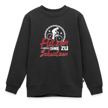E-Bike Elektrofahrrad Flitzen ohne zu schwitzen - Kinder Premium Organic Sweatshirt - Schwarz - Vorne - AI Model Kid Female (0cm)
