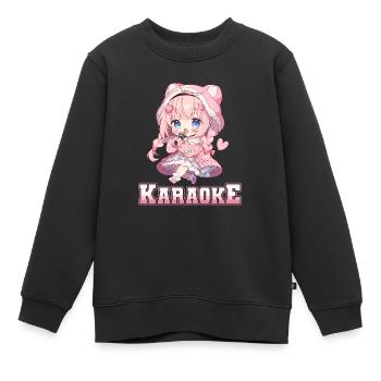 Filles Manga Anime Karaoké - Sweat Premium enfant bio - noir - Devant - AI Model Kid Female (0cm)