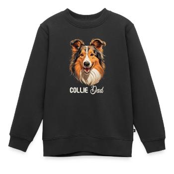 Hund Collie - Kinder Premium Organic Sweatshirt - Schwarz - Vorne - AI Model Kid Female (0cm)