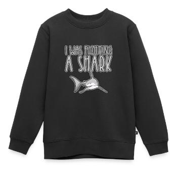 I Was Fighting A Shark 2 - Kinder Premium Organic Sweatshirt - Schwarz - Vorne - AI Model Kid Female (0cm)