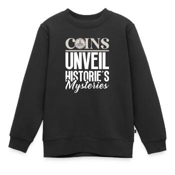 Collection de pièces de monnaie amusante pour les collectionneurs de pièces de monnaie et - Sweat Premium enfant bio - noir - Devant - AI Model Kid Female (0cm)