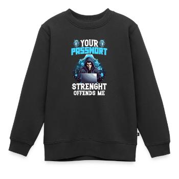 Ethical Hacking Analyst Ethical Cyber Security - Kids Premium Organic Sweatshirt - black - Front - AI Model Kid Female (0cm)