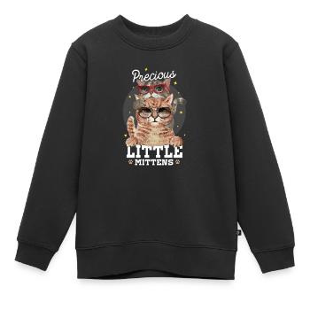 Precious little mittens - Kids Premium Organic Sweatshirt - black - Front - AI Model Kid Female (0cm)