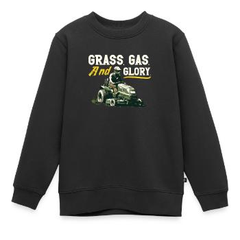 Tondeuse à gazon Tondeuse à gazon de course Tondeuse à gazon de course - Sweat Premium enfant bio - noir - Devant - AI Model Kid Female (0cm)