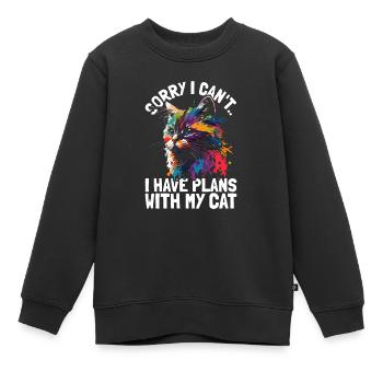 Entschuldigung, ich kann nicht - Kinder Premium Organic Sweatshirt - Schwarz - Vorne - AI Model Kid Female (0cm)