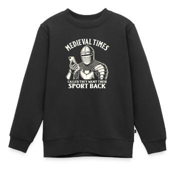Ritterritter Mittelalterliche Renaissance-rüstung - Kinder Premium Organic Sweatshirt - Schwarz - Vorne - AI Model Kid Female (0cm)
