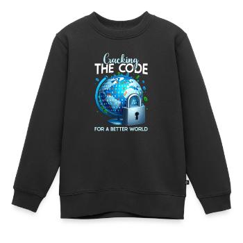 Ethical Hacking Analyst Ethical Cyber Security - Kids Premium Organic Sweatshirt - black - Front - AI Model Kid Female (0cm)