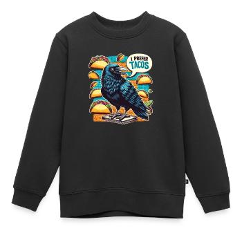 Edgar Allan Poe Fan, Klassische Literatur, - Kinder Premium Organic Sweatshirt - Schwarz - Vorne - AI Model Kid Female (0cm)