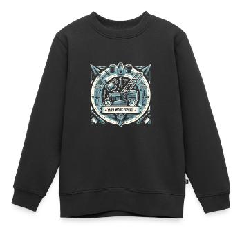Yard Work Expert 19 - Kids Premium Organic Sweatshirt - black - Front - AI Model Kid Female (0cm)