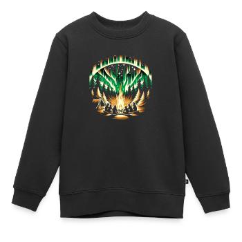 Polarlicht-aurora-verfolger Alaska Wilderness - Kinder Premium Organic Sweatshirt - Schwarz - Vorne - AI Model Kid Female (0cm)