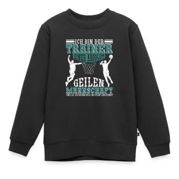 Basketball Basketballtrainer Basketballmannschaft - Kinder Premium Organic Sweatshirt - Schwarz - Vorne - AI Model Kid Female (0cm)