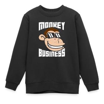 Unfug - Kinder Premium Organic Sweatshirt - Schwarz - Vorne - AI Model Kid Female (0cm)
