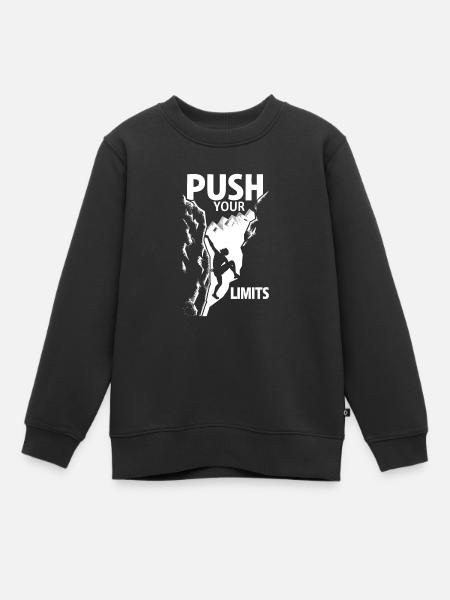 Klettern Outdoor-abenteuer Bouldern - Kinder Premium Organic Sweatshirt - Schwarz