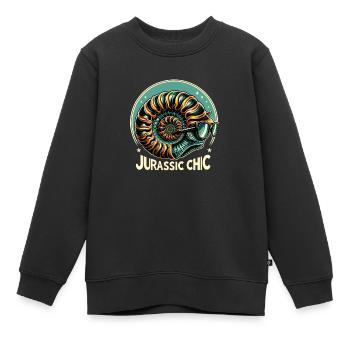 Fossil Hunter, Fossil Hunter, Paleontologist - Kids Premium Organic Sweatshirt - black - Front - AI Model Kid Female (0cm)
