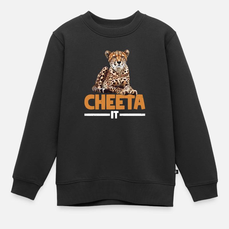 Cheeta It 2 - Kinder Premium Organic Sweatshirt - Schwarz