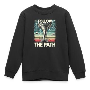 Erlebe Die Faszinierende Welt Des Tornadojagens - Kinder Premium Organic Sweatshirt - Schwarz - Vorne - AI Model Kid Female (0cm)