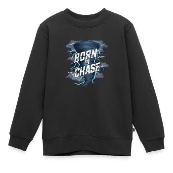 Erlebe Die Faszinierende Welt Des Tornadojagens - Kinder Premium Organic Sweatshirt - Schwarz - Vorne - AI Model Kid Female (0cm)