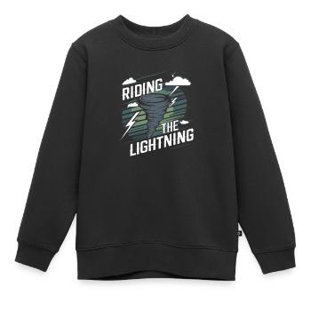 Erlebe Die Faszinierende Welt Des Tornadojagens - Kinder Premium Organic Sweatshirt - Schwarz - Vorne - AI Model Kid Female (0cm)